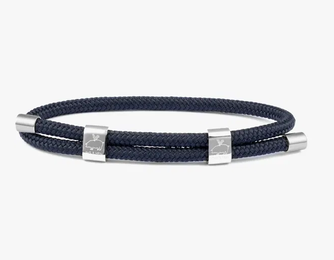 Little Lewis DBL- Navy | Silver - Small