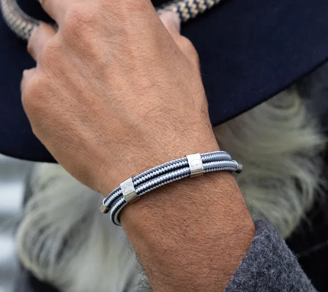 Little Lewis DBL - Slate Gray - Arctic Blue | Silver - Large