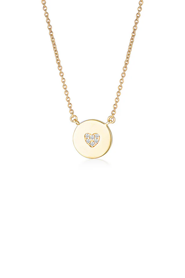 Rock Star Heart Disc Pendant - SSGP