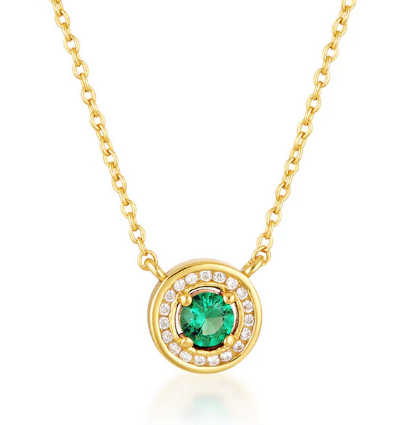 Milestone Emerald Nano Pendant - GP - CZ