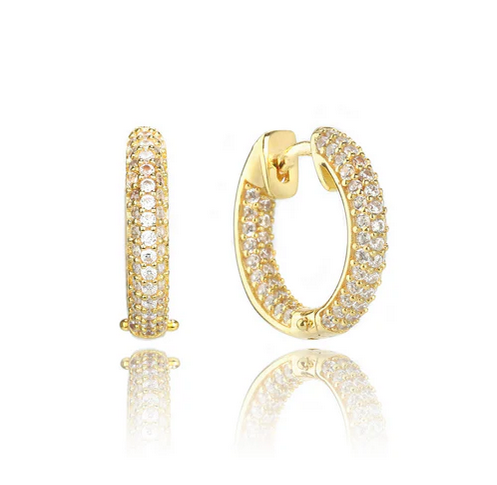Goddess Pave Hoops - CZ - GP