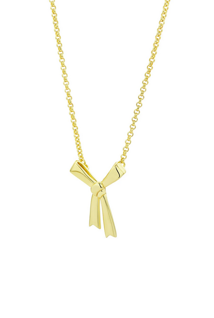 Small Bow Necklace - Gold-Plated