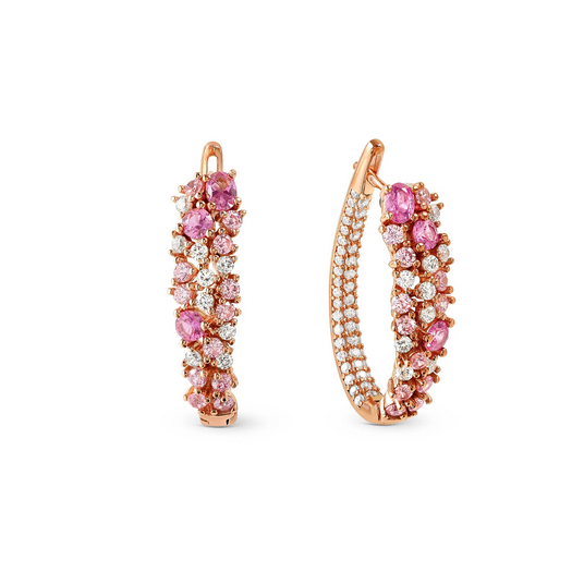 Mosaica earrings - Multi Colour Pink