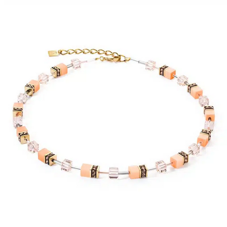 GeoCube Apricot Necklace