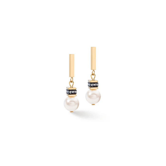 Pearl Mix Gold-White Earrings