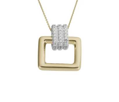 Diamond Pendant in Yellow & White Gold