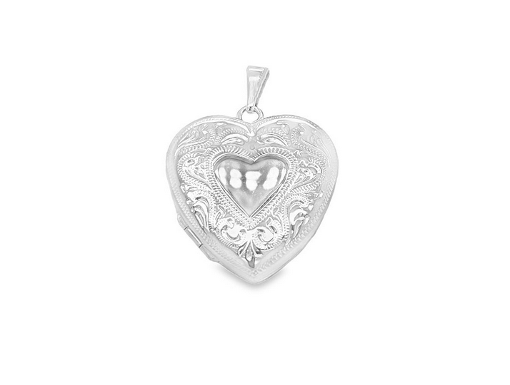 Arielle Engraved Heart Locket - SS