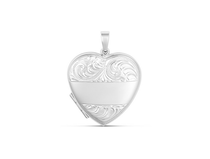 Engraved Heart Locket - SS - Large 20x20mm