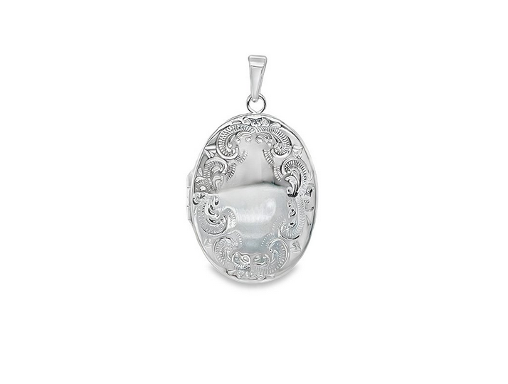 Arima Engraved Oval Locket - SS