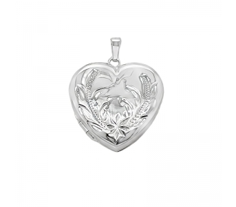 Audria Engraved Heart Locket - SS