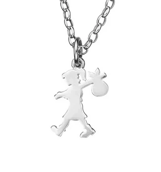 Runaway Girl Medium Pendant Silver - 50cm