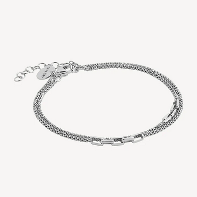 Stardust Layered Chain and Link Bracelet - SS