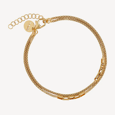 Stardust Layered Chain and Link Bracelet - GP