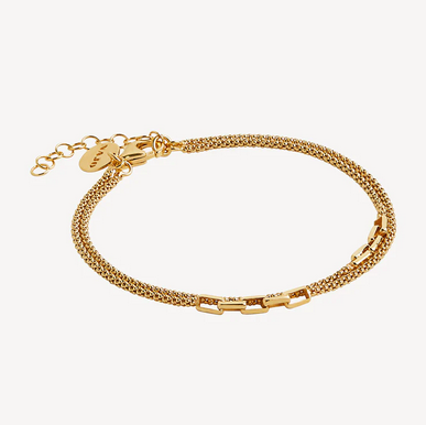 Stardust Layered Chain and Link Bracelet - GP