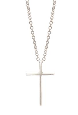 Plain Square Edge Cross – 19 x 12mm – Sterling Silver
