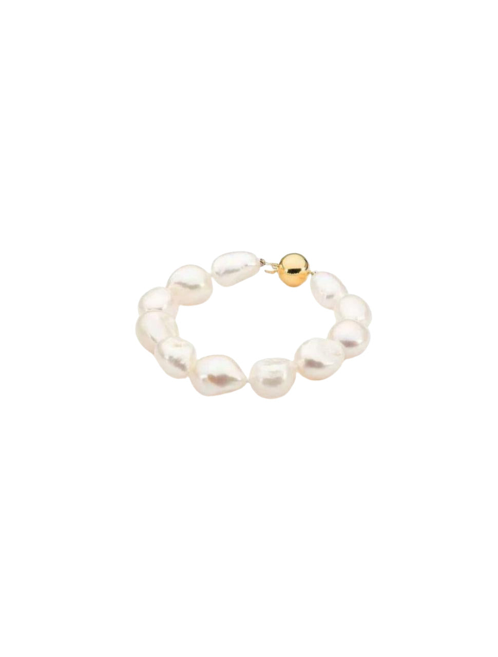 Baroque Pearl Bracelet with Gold Clasp