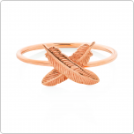 Feather Kisses Ring - 9ct Rose Gold - Size M