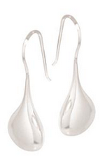Teardrop Hook Earring - SS - 40mm