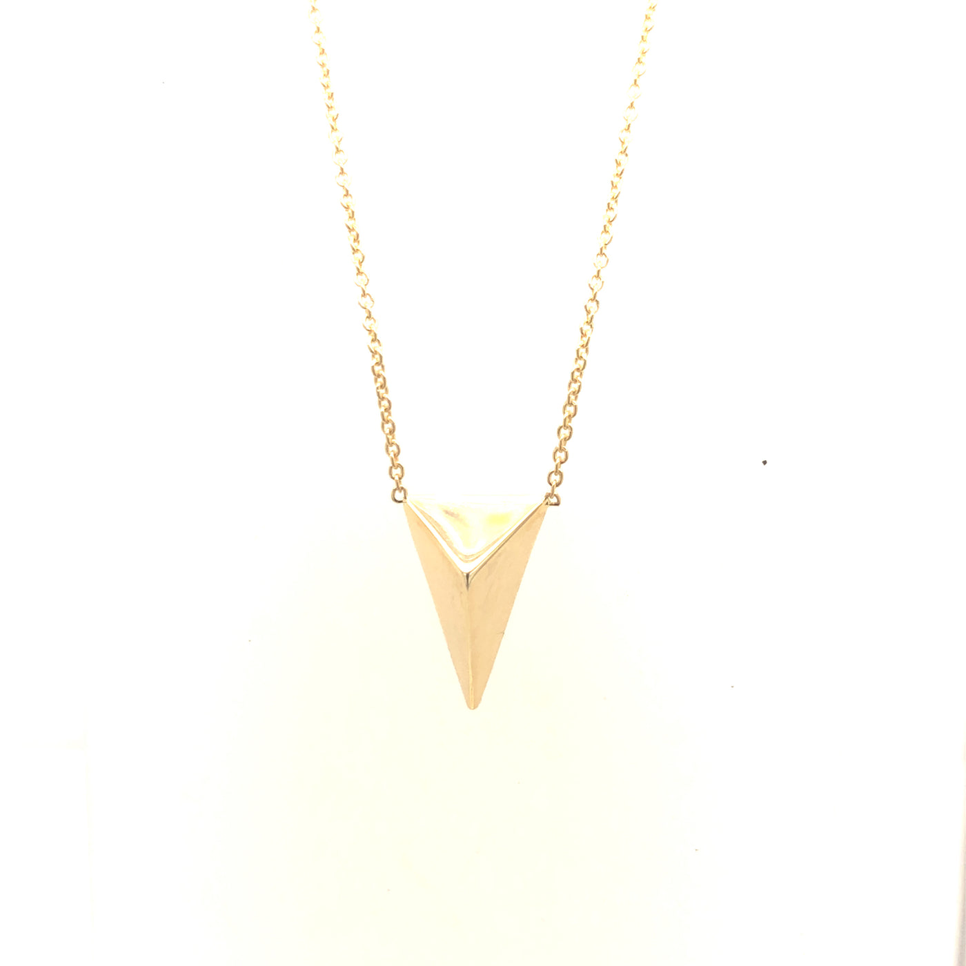 Gold Pyramid Pendant in 9ct YG