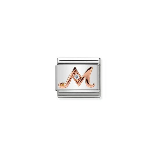 Letter M Rose Gold Charm