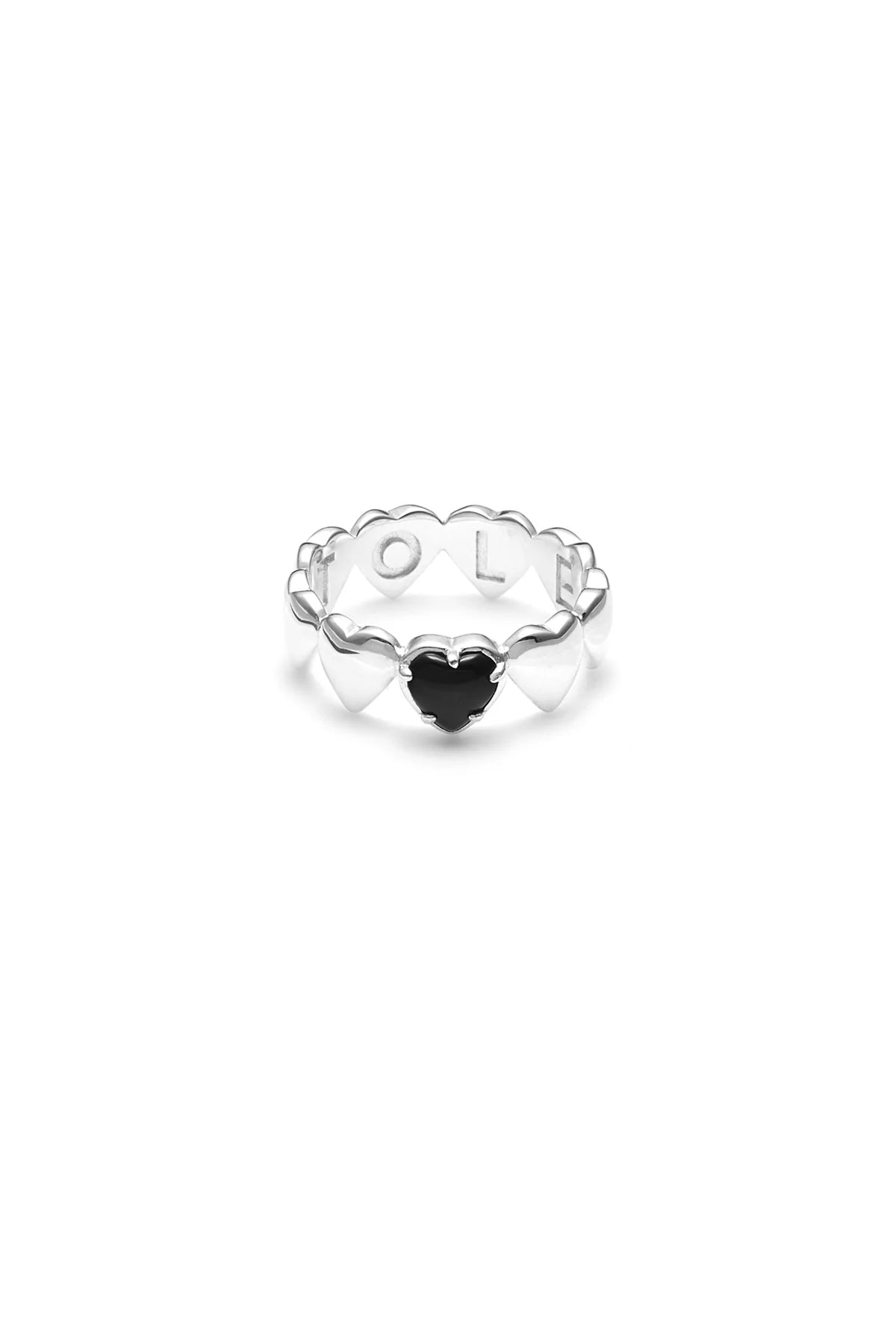 Band of Hearts Ring-Q Onyx