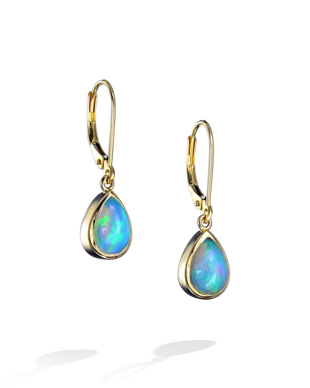 Pear Droplet Opal Earrings