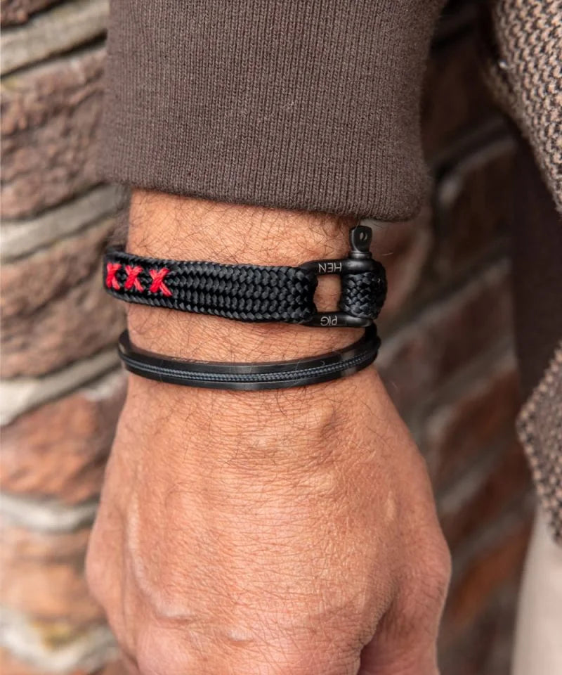 Navarch 6mm - Black and red Cuff