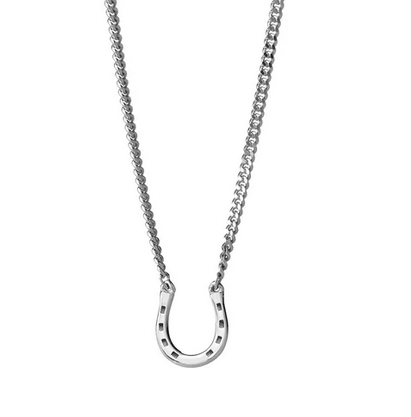 Mini Horseshoe Necklace Silver