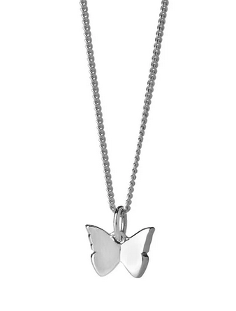 Mini Butterfly Necklace Silver