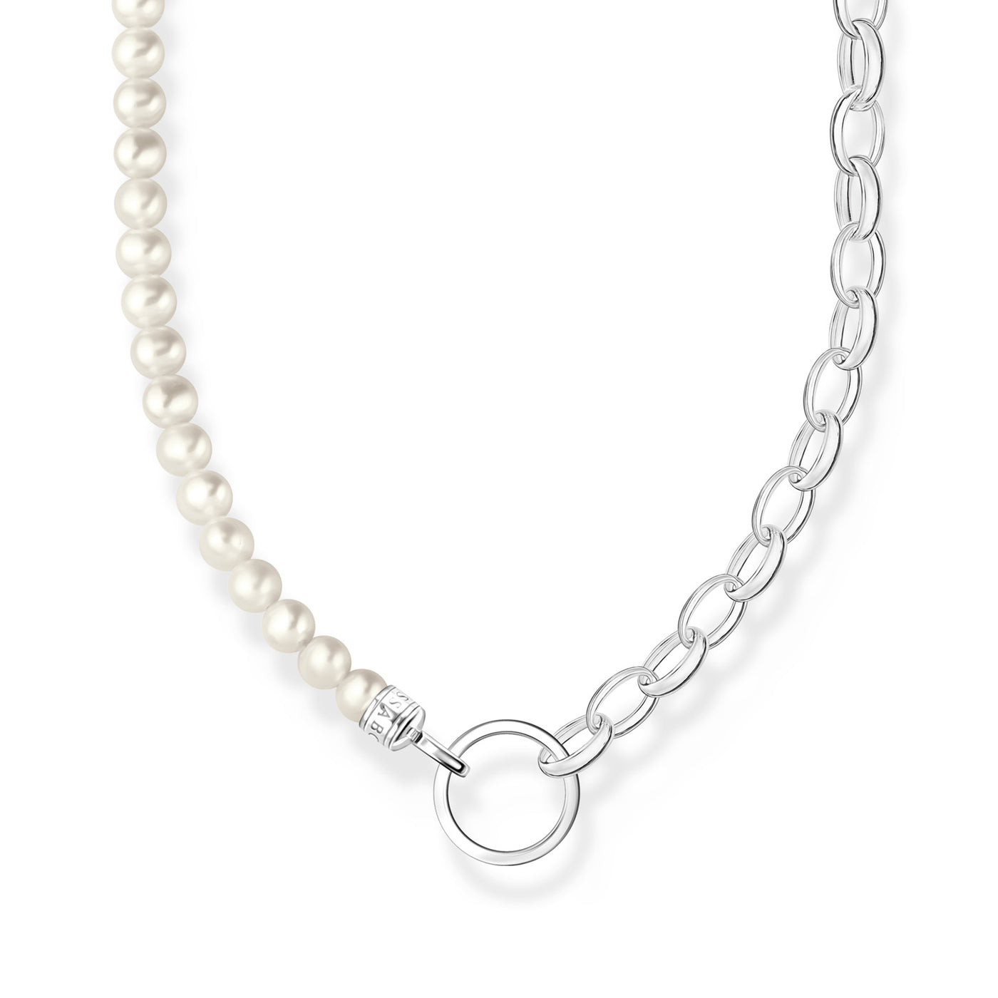 Pearl and chain necklace