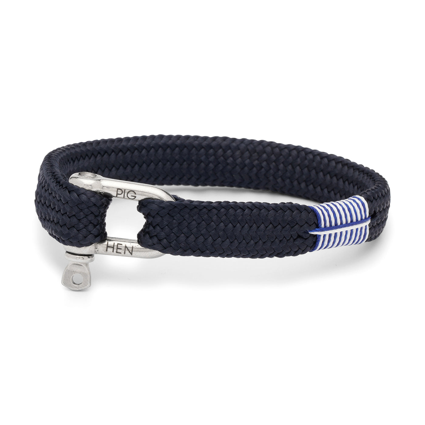 Navy Bracelet with 3 White Crosses - Medium