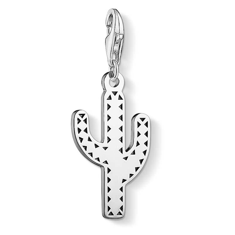 Silver Cactus Charm