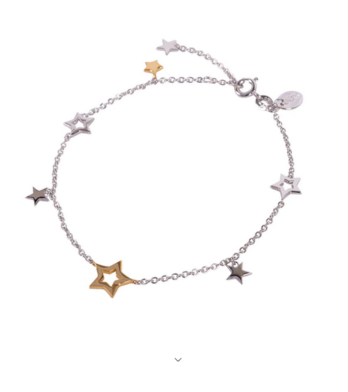 Stargazers Bracelet Sterling Silver and 9CT Yellow Gold
