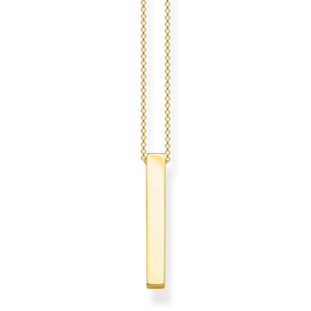 gold plated bar necklace