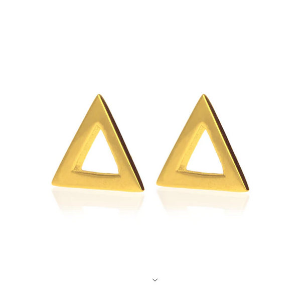 Triangle Studs 9CT Yellow Gold