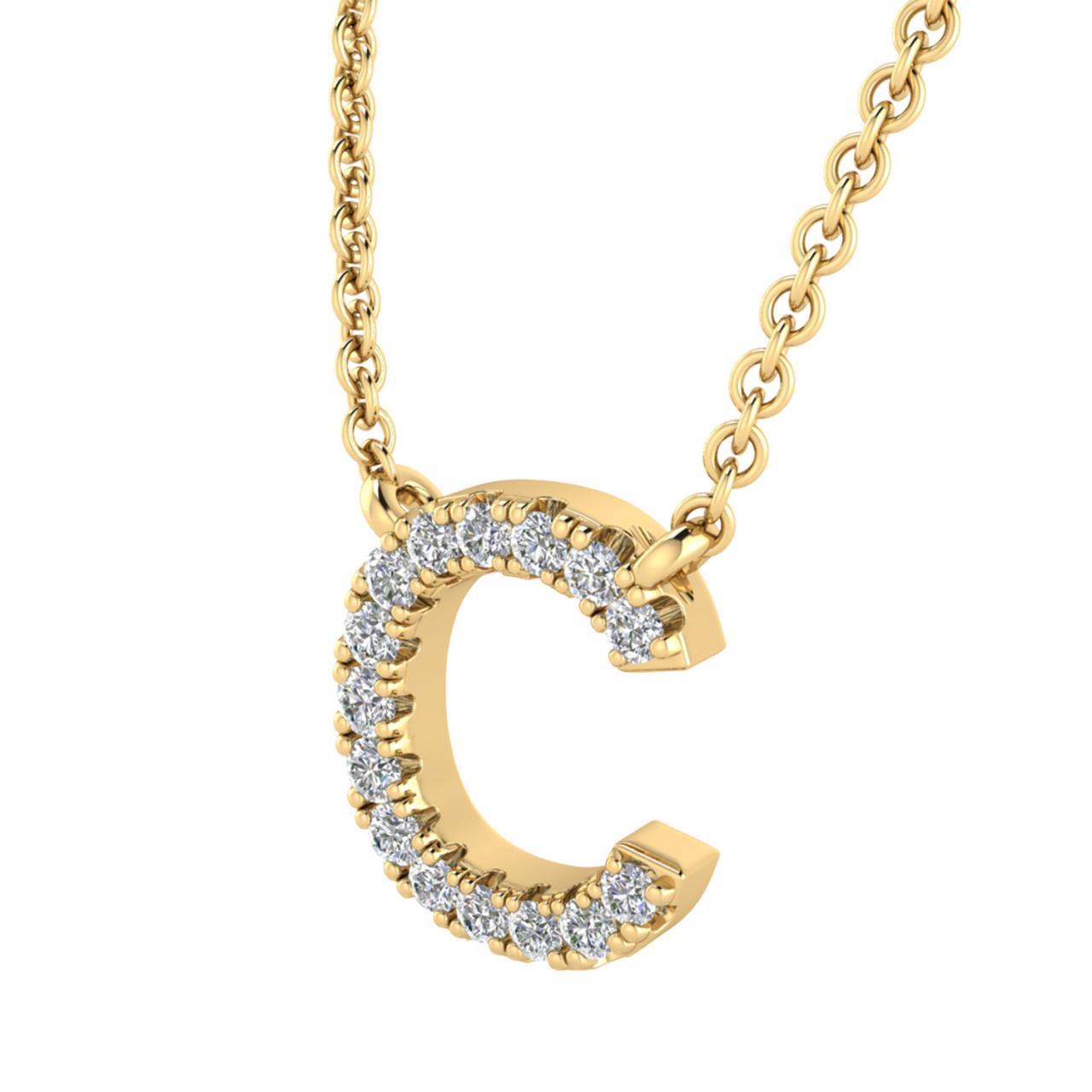 9ct gold letter C with diamonds
