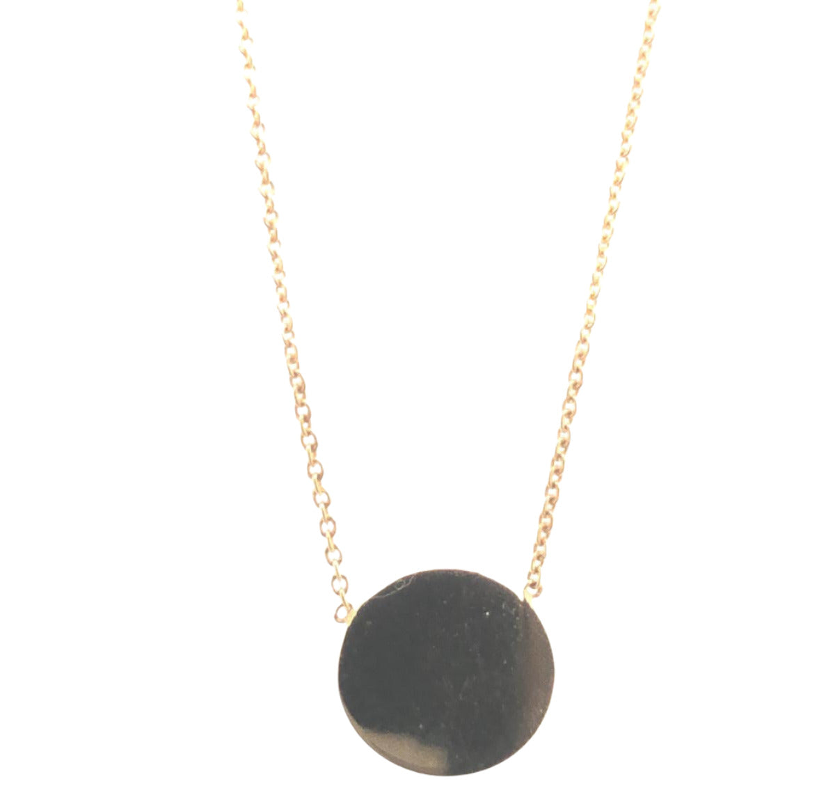 9ct Yellow Gold Disk Necklace