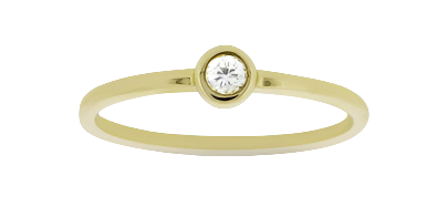 9ct Yellow Gold Rubover Ring