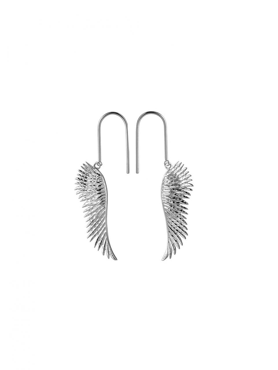 Mini Cupid's Wings Earrings Silver