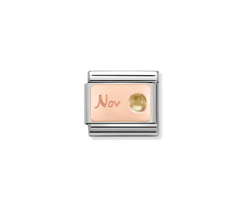 November Citrine Charm