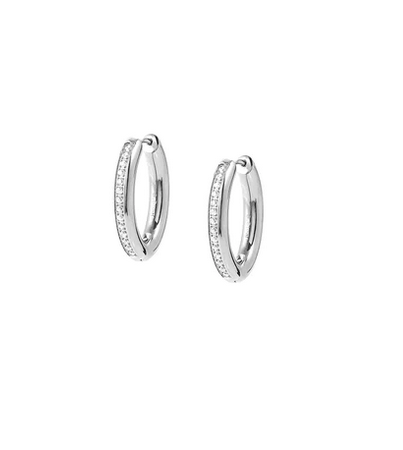 Affinity stainless steel hoop earrings