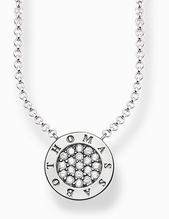 Classic Pave Silver Necklace - 45cm