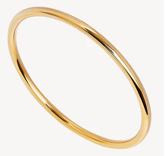Simplicity Bangle - 14kt yellow gold plated silver