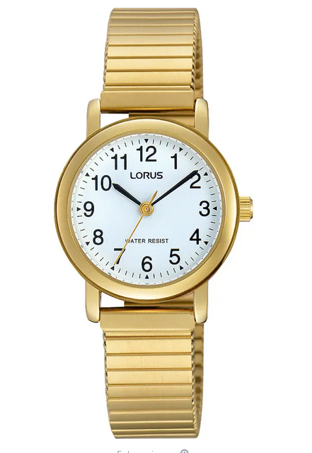 Gold Ladies Watch with Flexible Metal band