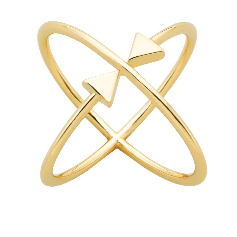 Atomic Arrows Ring Gold - Size N